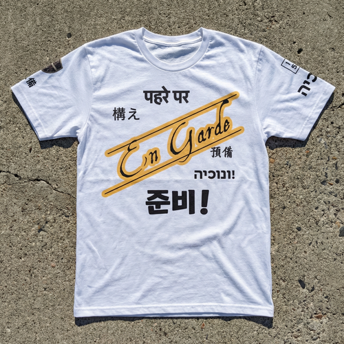 En Garde - Orange Design - Men’s cotton crew neck t-shirt