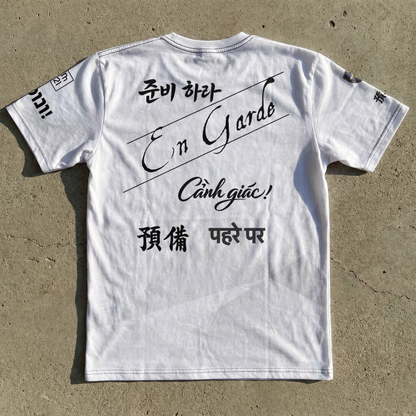 En Garde - Orange Design - Men’s cotton crew neck t-shirt