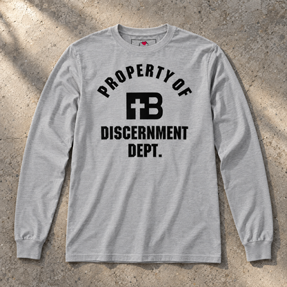 Discernment Dept - Black Design - Cotton Unisex Long Sleeve Tee