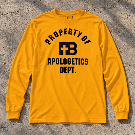 Apologetics Dept - Black Design - Cotton Unisex Long Sleeve Tee