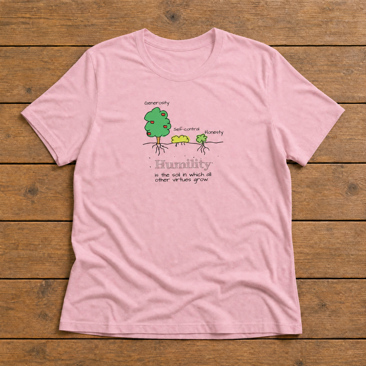 Humility As Soil - Black Design - Cotton - Women - Relaxed Tee