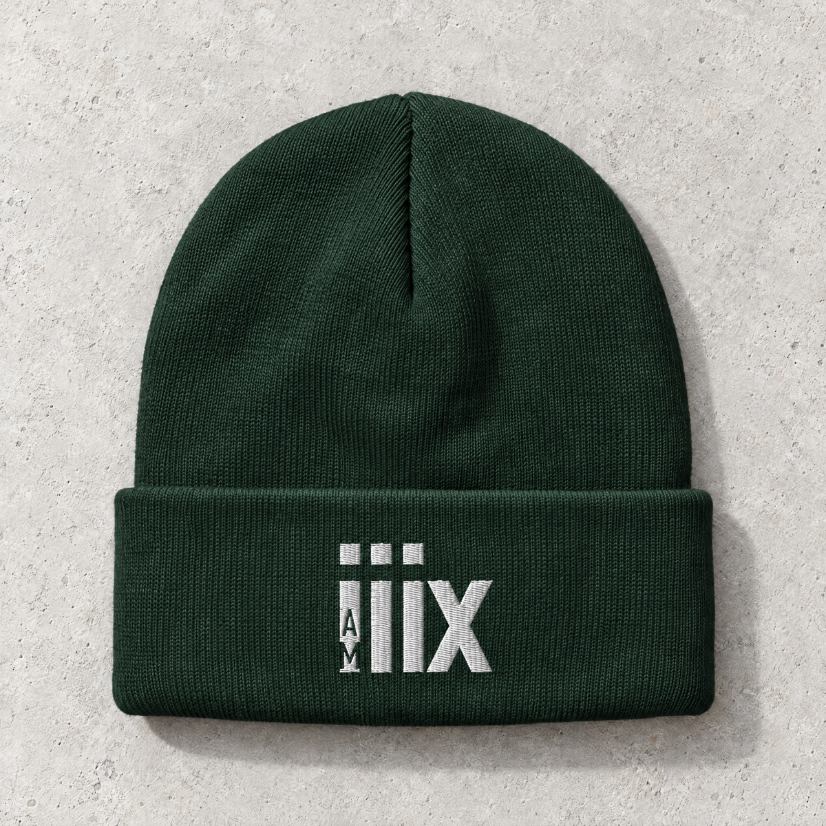 i AM Alpha - White Design - Embroidered Beanie