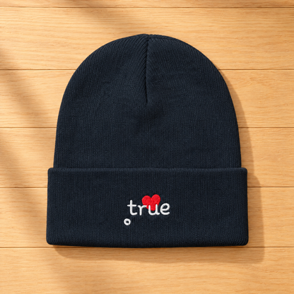 Think True - White Design - Embroidered Beanie