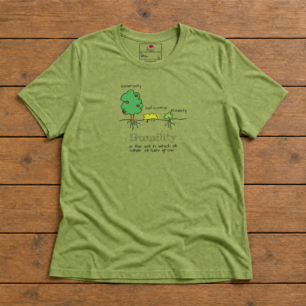 Humility As Soil - Black Design - Cotton - Women - Relaxed Tee