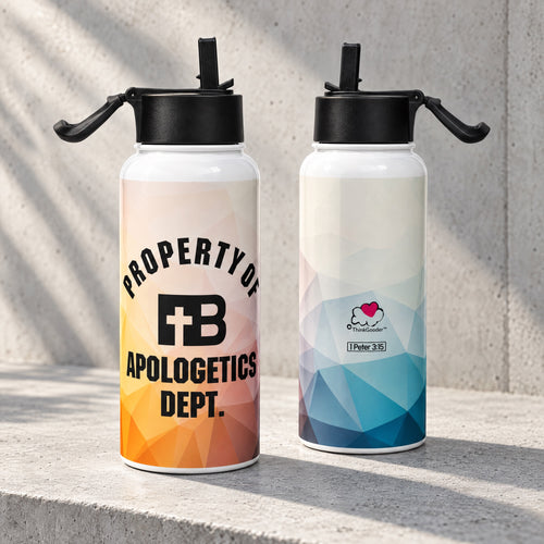 Apologetics Dept - Colorful - Stainless steel water bottle with a straw lid
