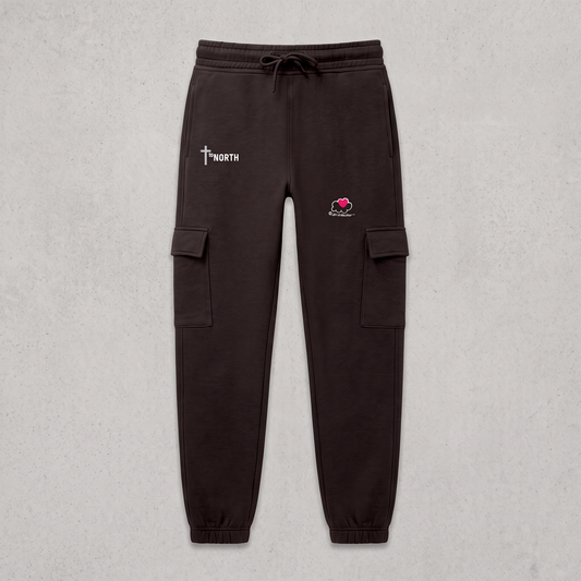 True North - White Design - Unisex Cargo Jogger Pants