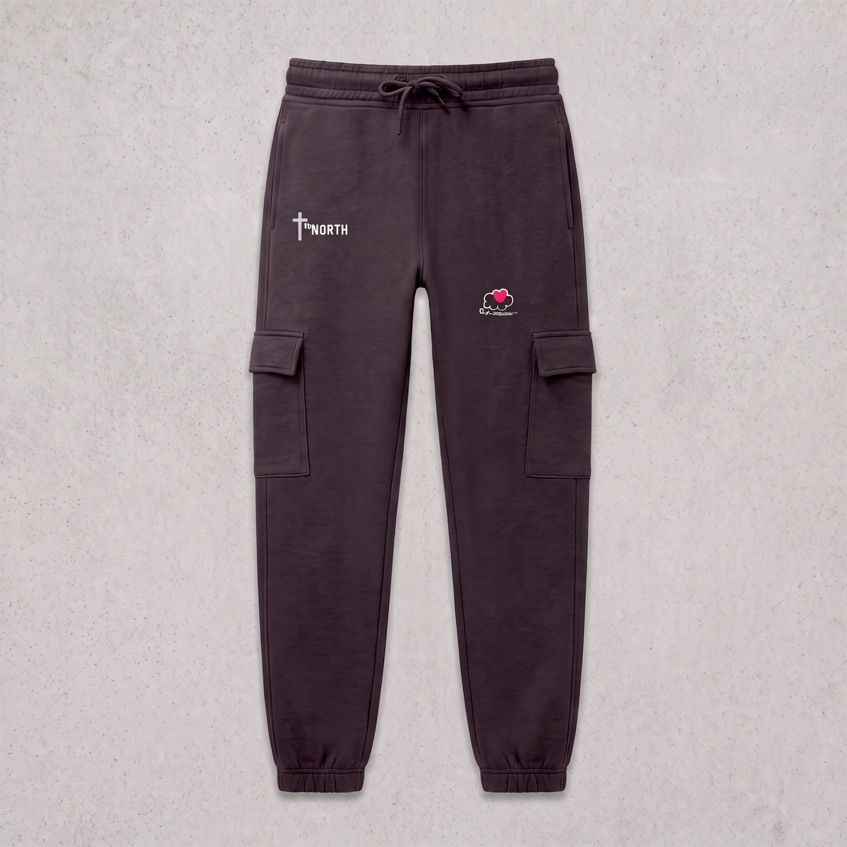 True North - White Design - Unisex Cargo Jogger Pants