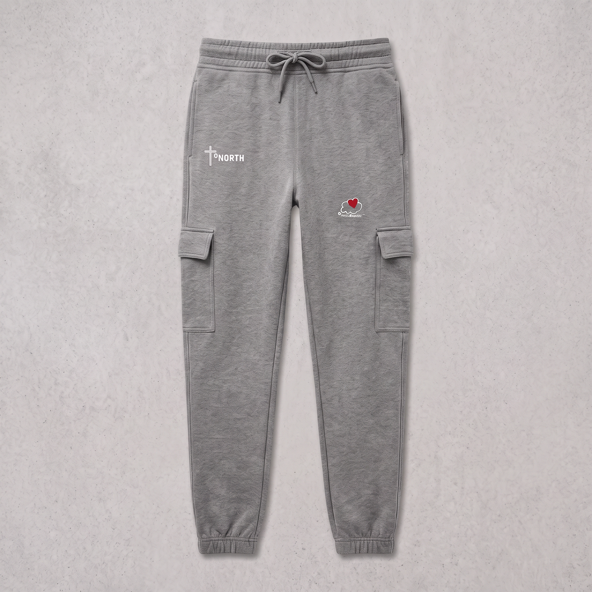 True North - White Design - Unisex Cargo Jogger Pants