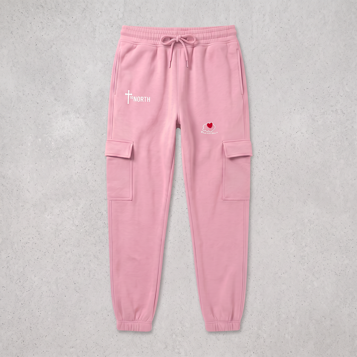 True North - White Design - Unisex Cargo Jogger Pants