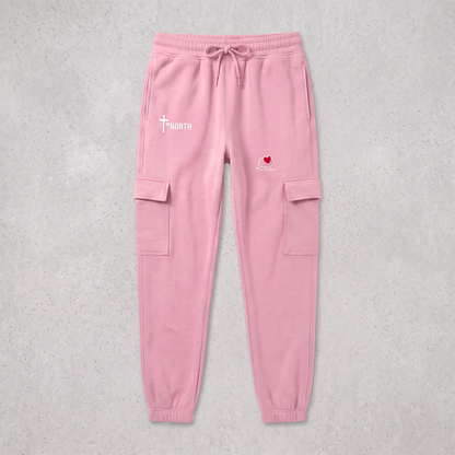 True North - White Design - Unisex Cargo Jogger Pants