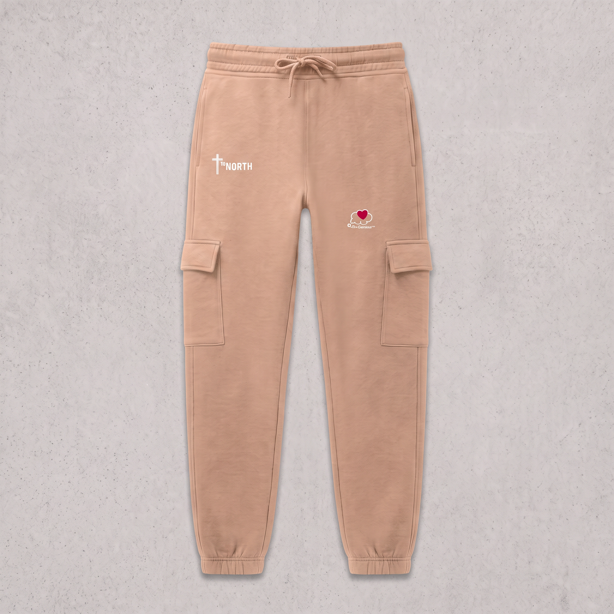 True North - White Design - Unisex Cargo Jogger Pants