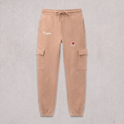True North - White Design - Unisex Cargo Jogger Pants