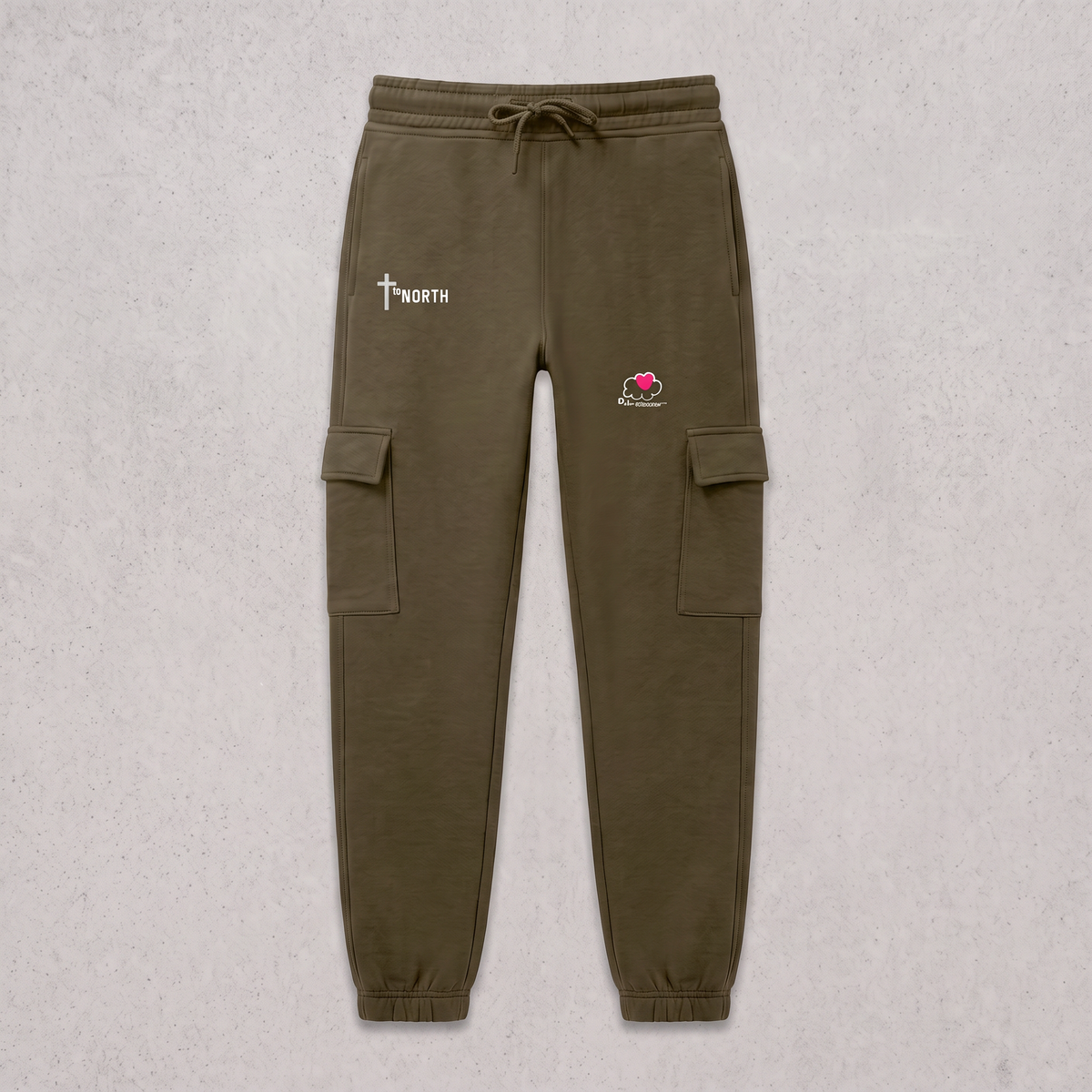 True North - White Design - Unisex Cargo Jogger Pants