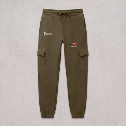True North - White Design - Unisex Cargo Jogger Pants